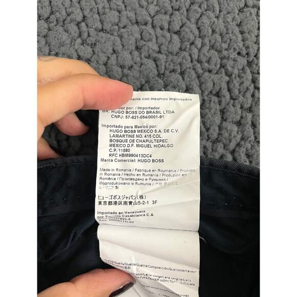 Hugo Boss Dress Pants 34 R Men's 100% Virgin Wool | Blue Business Wear Slacks - Picture 7 of 11